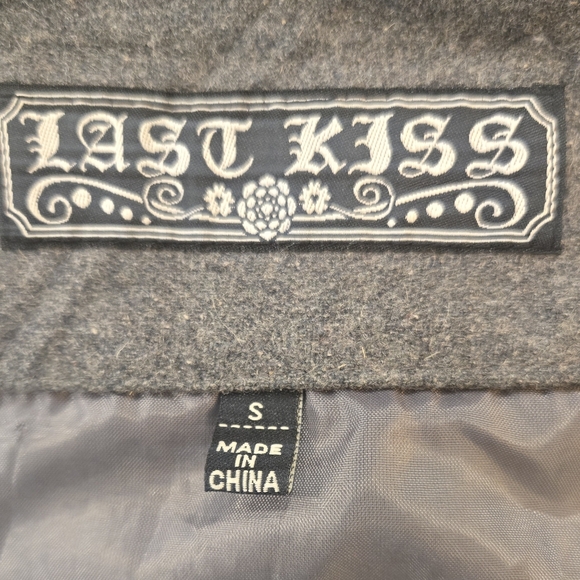 Vintage 90s Wool Gray Pleated Vest Womens Size Small - Picture 8 of 10